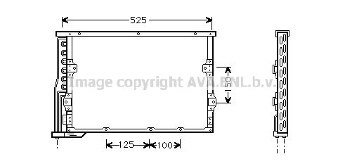 AVA QUALITY COOLING Lauhdutin, ilmastointilaite BW5252